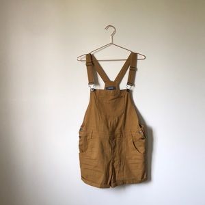 ModCloth Size Large Mustard Shorteralls